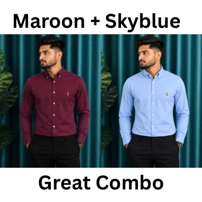 Maroon + Skyblue