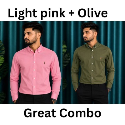Light pink + Olive
