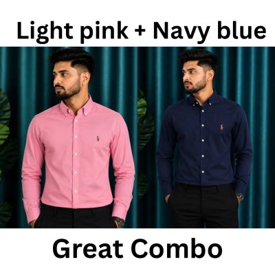 Light pink + Navy blue