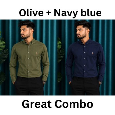 Olive + Navy blue